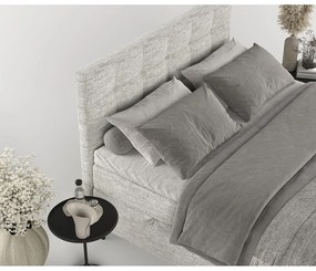 Világosszürke ágyneműtartós boxspring ágy 140x200 cm Urbaneo – Maison de Rêve