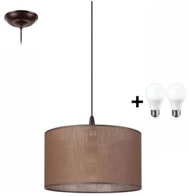 LED Csillár zsinóron NOEL 1xE27/60W/230V barna