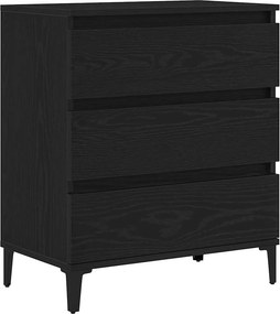 vidaXL Széf fiókkal Fekete tölgy 60 x 35 x 70 cm Faanyag
