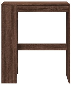 barna tölgy szerelt fa tárolórekeszes bárasztal 90x40x103,5 cm
