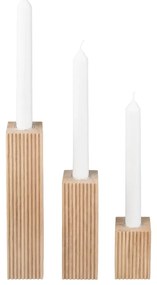Fa gyertyatartó készlet 3 db-os Dreva – Blomus