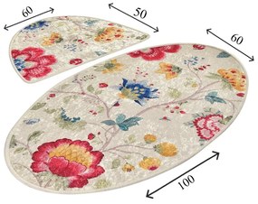 Világosbarna fürdőszobai kilépő szett 2 db-os 60x100 cm Arya – Foutastic