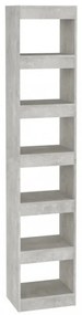 betonszürke térelválasztó könyvszekrény 40 x 30 x 198 cm