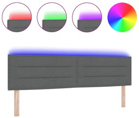 LED fejvég vonalazás dizájn sötétszürke 90 cm szövet