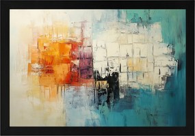 Poszter Keret Fa Színes Absztrakt Geometria Minimalizmus 60x40