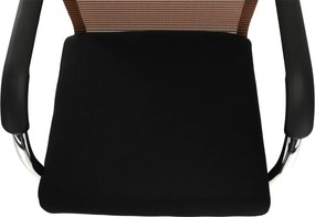 Tárgyalószék, fekete/barna, ESIN