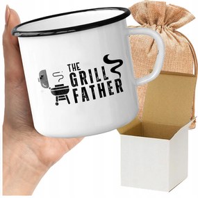 Zománcozott Bögre Nyomott Mintával Apának Grill Mester Ajándék Apák Napja