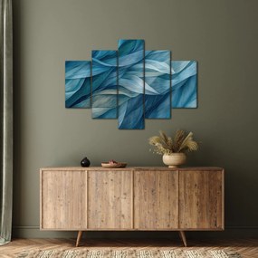 Kép - Kék és fehér fodrok (150x105 cm)