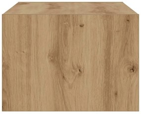 kézműves tölgy színű TV-szekrény LED-lámpákkal 75x35,5x25 cm