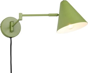 Zöld konnektorhoz csatlakoztatható fali lámpa hajlítható szerkezettel ø 15 cm Cosima – Trio