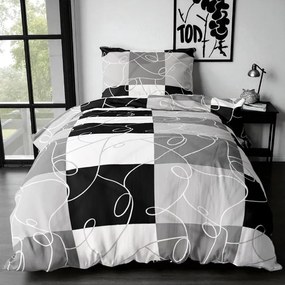 Pamut ágynemű PURA GREY 4 részes 140x200 cm