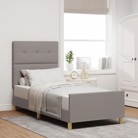 Taupe ágykeret 100x200 cm szövetből