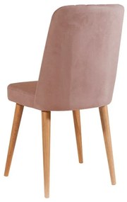 Világos rózsaszín bársony étkezőszék Stormi Sandalye – Kalune Design