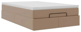 Ottomán ágykeret matraccal Cappucino 120x200cm műbőrrel