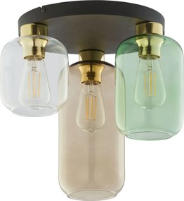 TK LIGHTING 3318 MARCO Glamour Mennyezeti Lámpa Fekete, Átlátszó, Rózsaszín, Zöld, Arany E27 IP20