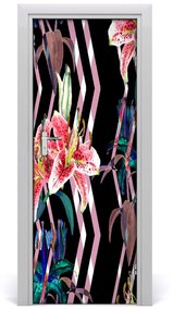 Ajtóposzter öntapadós liliom háttér 75x205 cm