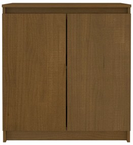 mézbarna tömör fenyőfa kisszekrény 60 x 36 x 65 cm