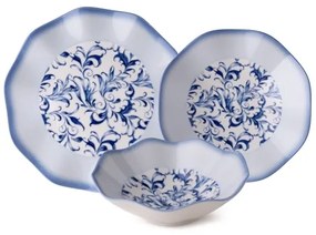 24 darabos kék porcelán étkészlet