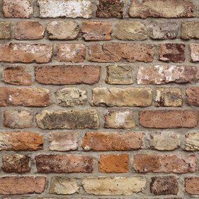 Fali tapéta piros tégla régi fal Facade FC2502 WL2202 Grandeco