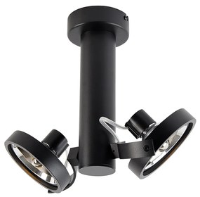 Modern fekete állítható spotlámpa 2-lámpás - Goes
