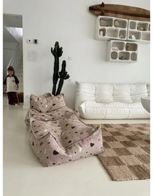 Világosbarna buklé-zsenília gyerek babzsákfotel Terrazzo Square – Wigiwama