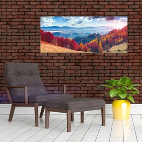 Egy kép egy színes őszi tájról (120x50 cm)