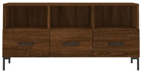 barna tölgy színű szerelt fa TV-szekrény 102 x 36 x 50 cm