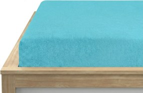 MOLTON fleece gumis lepedő türkiz 180 x 200 cm