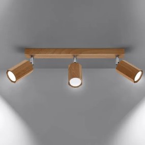 Sollux SL.1030 - Spotlámpa ZEKE 3xGU10/40W/230V tölgy