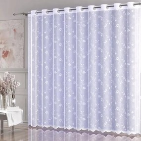 Gyönyörű finom jacquard függöny fehér Daniela átlókkal 500x250 cm