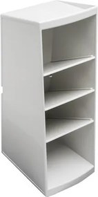 Asztali rendező, multifunkciós, 4 rekeszes, 8x23x11 cm, EXACOMPTA Autentik, fehér (EX68113D)