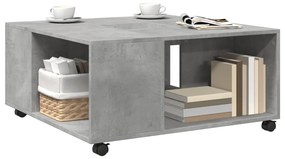 Betonszürke szerelt fa dohányzóasztal 80 x 80 x 40 cm