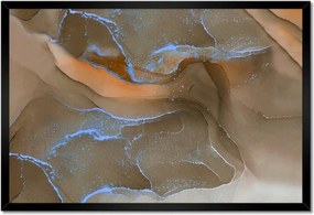 Poszter keretben 60x40 Márvány mozaik Bronz