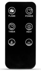 LED elektromos kandalló fűtőfunkcióval LED/2000W/230V + távirányító