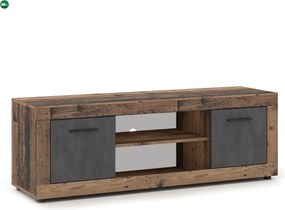 BLAGO RTV szekrény 140 cm – sötét tölgy/grafit