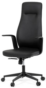 Fekete Ekobőr Irodai Főnöki Szék, Hinta Mechanikával. KA-T8325 BK