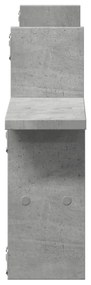 2 db betonszürke szerelt fa fali polc 38 x 12 x 38 cm