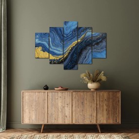 Kép - Kék-arany absztrakció (150x105 cm)
