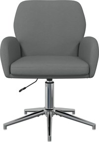 vidaXL forgatható íróasztali szék 54 x 58 x 90 cm Sötétszürke Szövet
