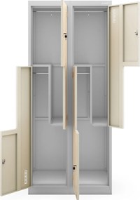 L típusú öltözőszekrény szürke / sonoma tölgy: Eco Design JULIA, 800 x 1850 x 450 mm