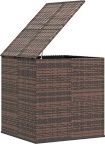 Barna Polyrattan Kerti Párnatartó Doboz 100 X 97,5 X 104 Cm