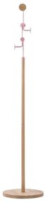 Hook tömör tölgyfa állófogas rózsaszín elemekkel - Gazzda