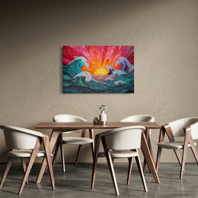 Kép - Hullámmozaik (90x60 cm)