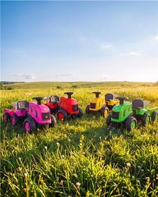 Gyermek lábbal hajtós traktor Baby Mix Benny piros
