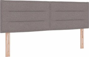 vidaXL LED ágytámla LED -es lámpákkal Tópszínű 160 cm Poliészter