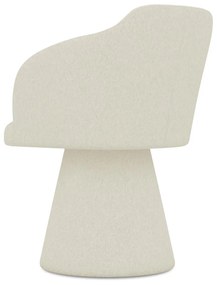 Krémszínű kárpitozott étkezőfotel Kanoa – Makamii