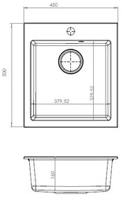ALVEUS SETA737 - CORTINA konyhai mosogató + TONIA gránit/fekete mosogató csaptelep