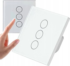 Érintőkapcsoló üveg redőny vezérlő Tuya Smart fehér