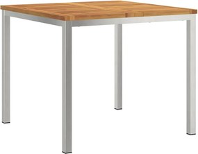 vidaXL ÉtkezőAsztal Barna 90 x 90 x 75 cm Tömör Akácfa