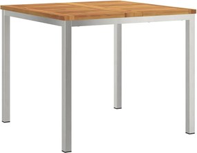 vidaXL ÉtkezőAsztal Barna 90 x 90 x 75 cm Tömör Akácfa